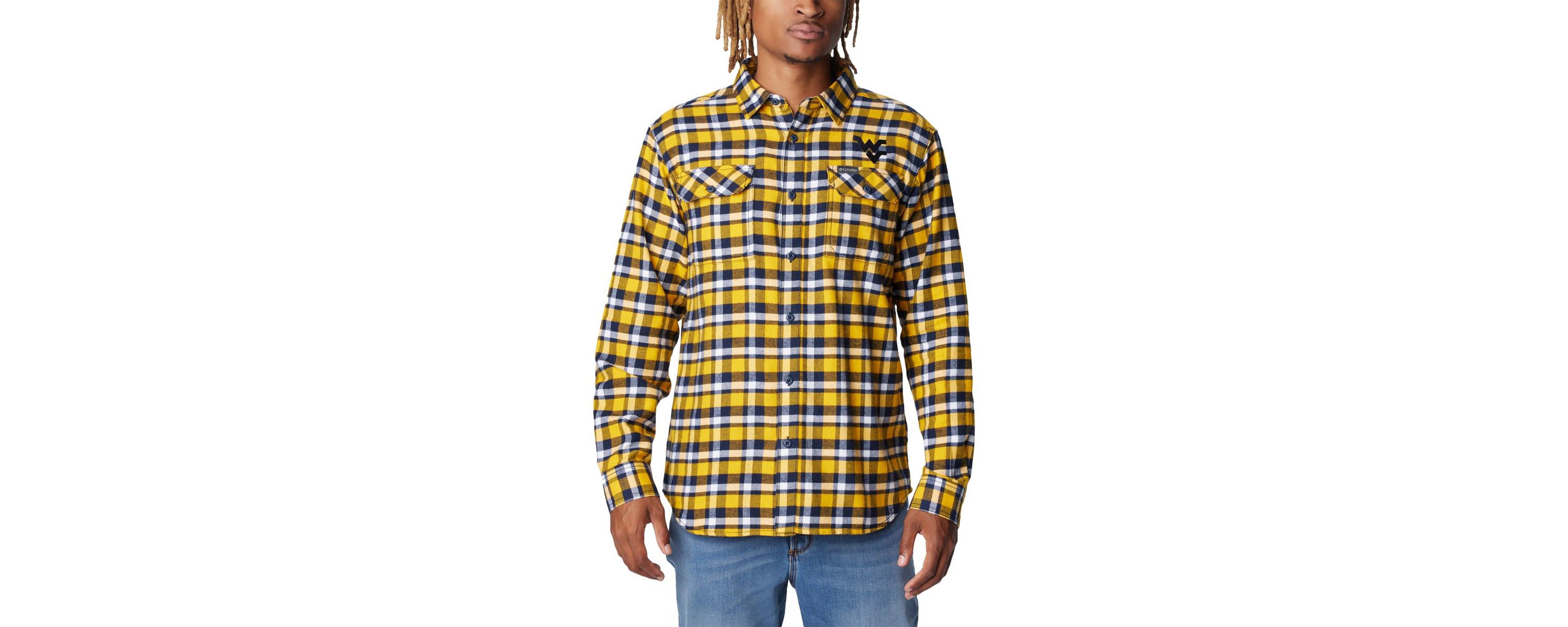 NCAA West Virginia Mountaineers Flare Gun Flannel Long Sleeve Shirt