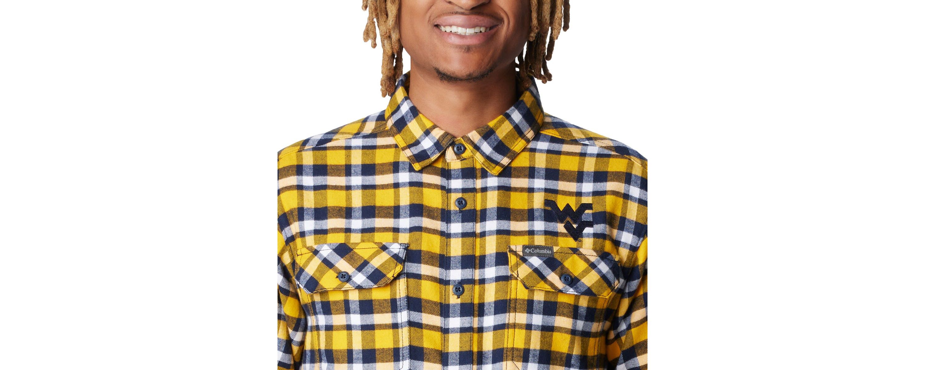 NCAA West Virginia Mountaineers Flare Gun Flannel Long Sleeve Shirt