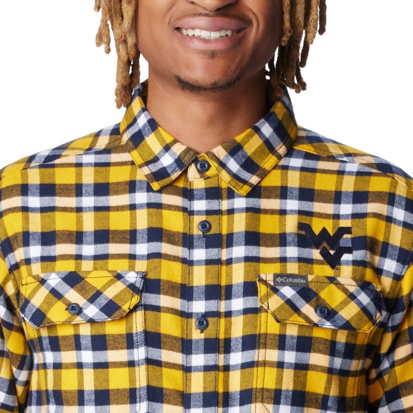 NCAA West Virginia Mountaineers Flare Gun Flannel Long Sleeve Shirt