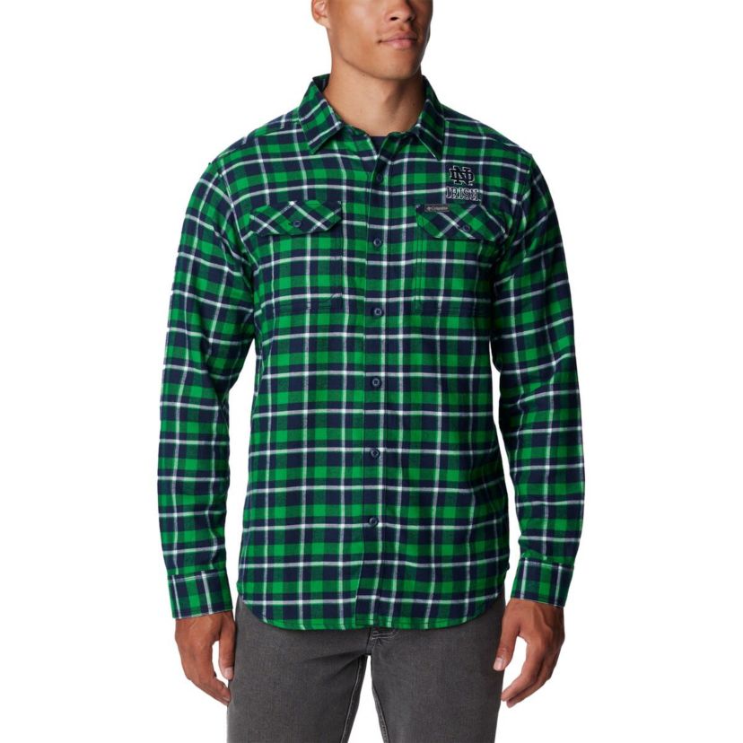 NCAA Notre Dame Fighting Irish Flare Gun Flannel Long Sleeve Shirt