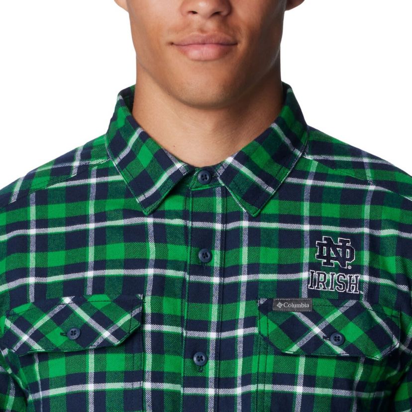 NCAA Notre Dame Fighting Irish Flare Gun Flannel Long Sleeve Shirt