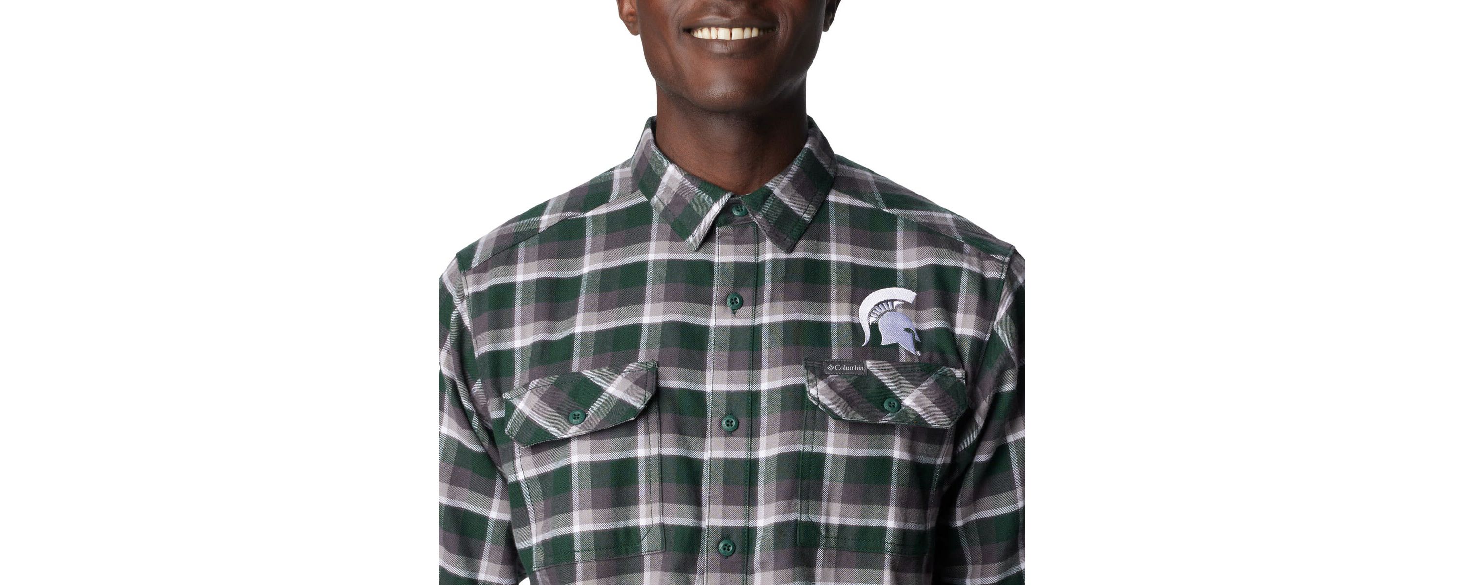 NCAA Michigan State Spartans Flare Gun Flannel Long Sleeve Shirt