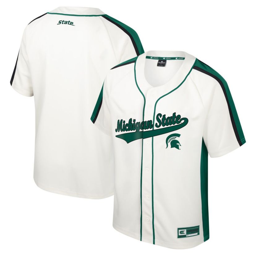 NCAA Michigan State Spartans Ruth Button-Up Baseball Jersey