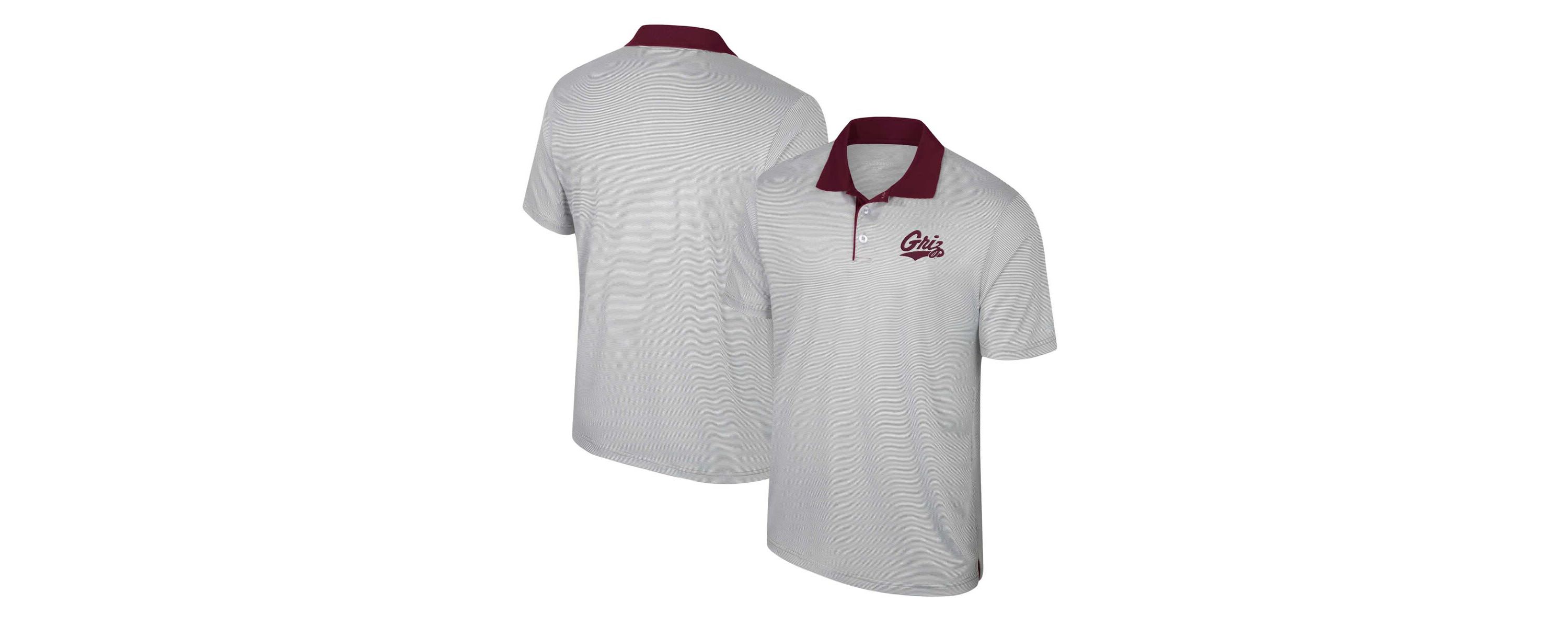 NCAA Montana Grizzlies Tuck Striped Polo