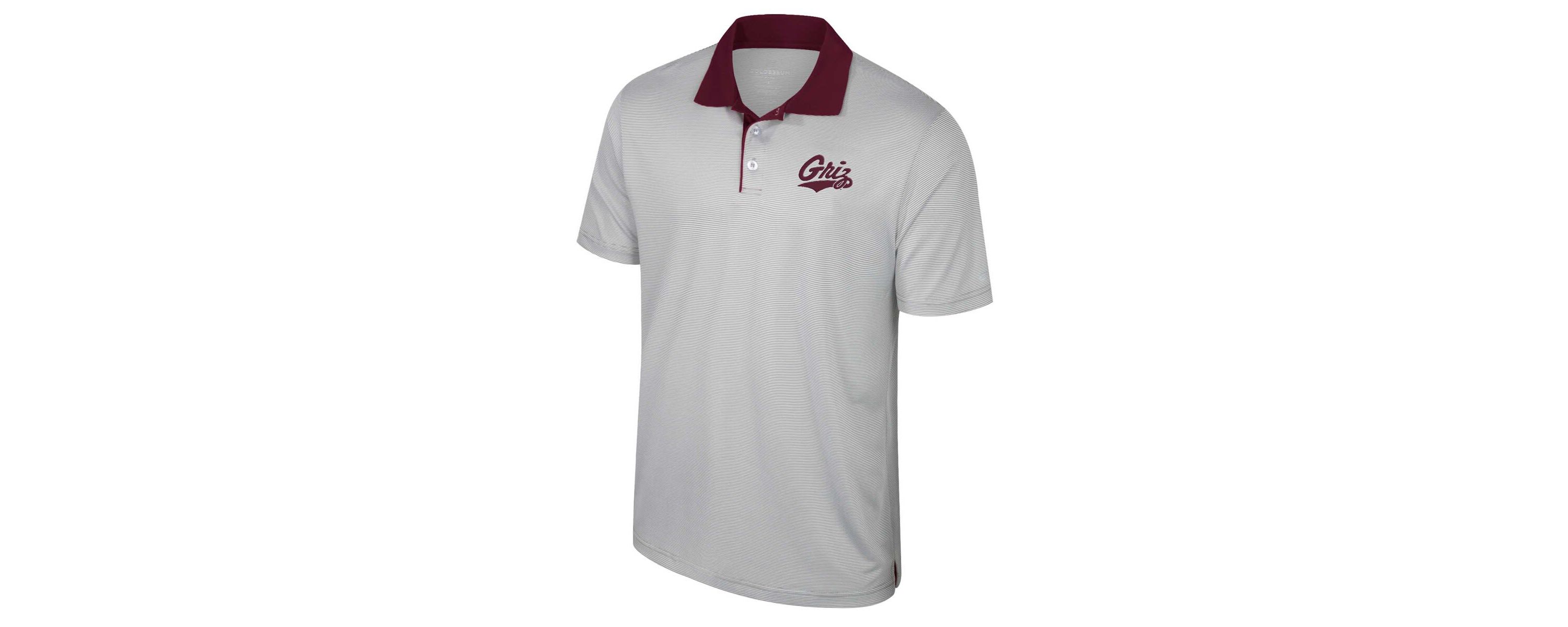 NCAA Montana Grizzlies Tuck Striped Polo