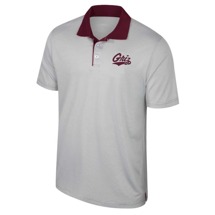NCAA Montana Grizzlies Tuck Striped Polo