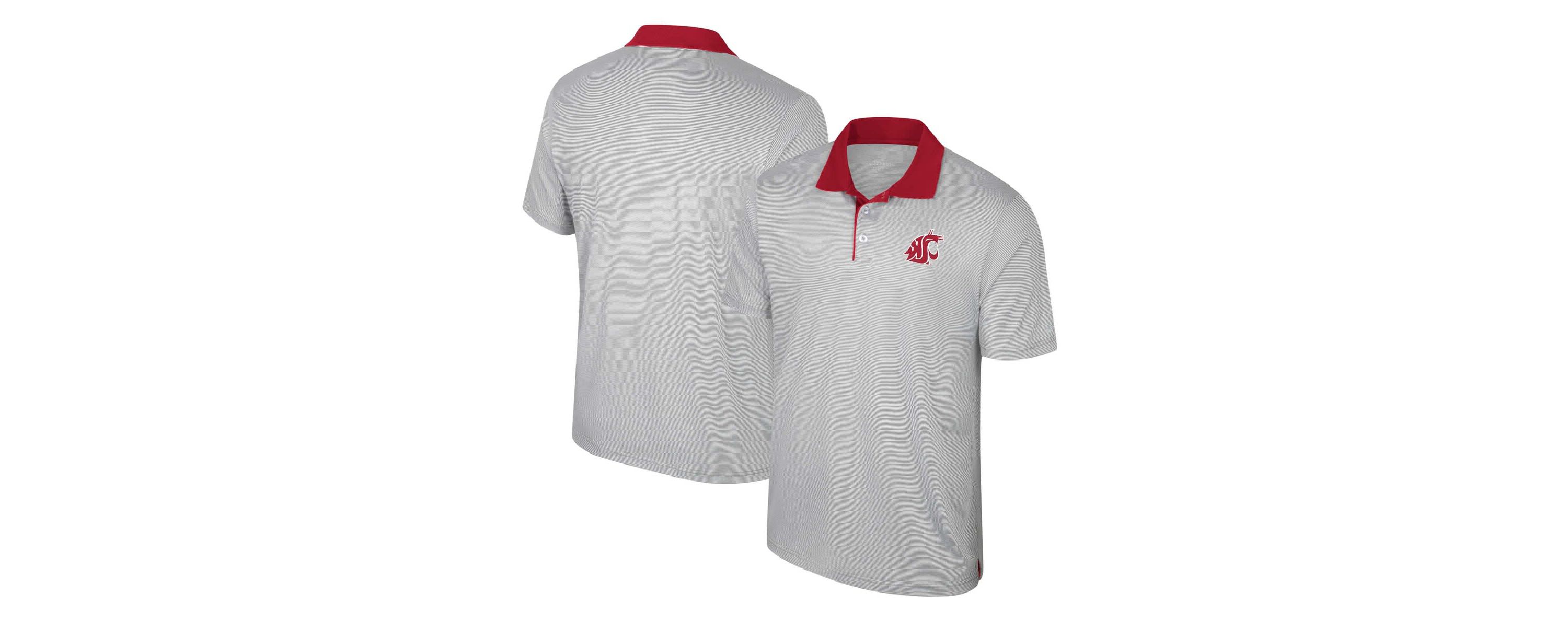 NCAA Washington State Cougars Tuck Striped Polo
