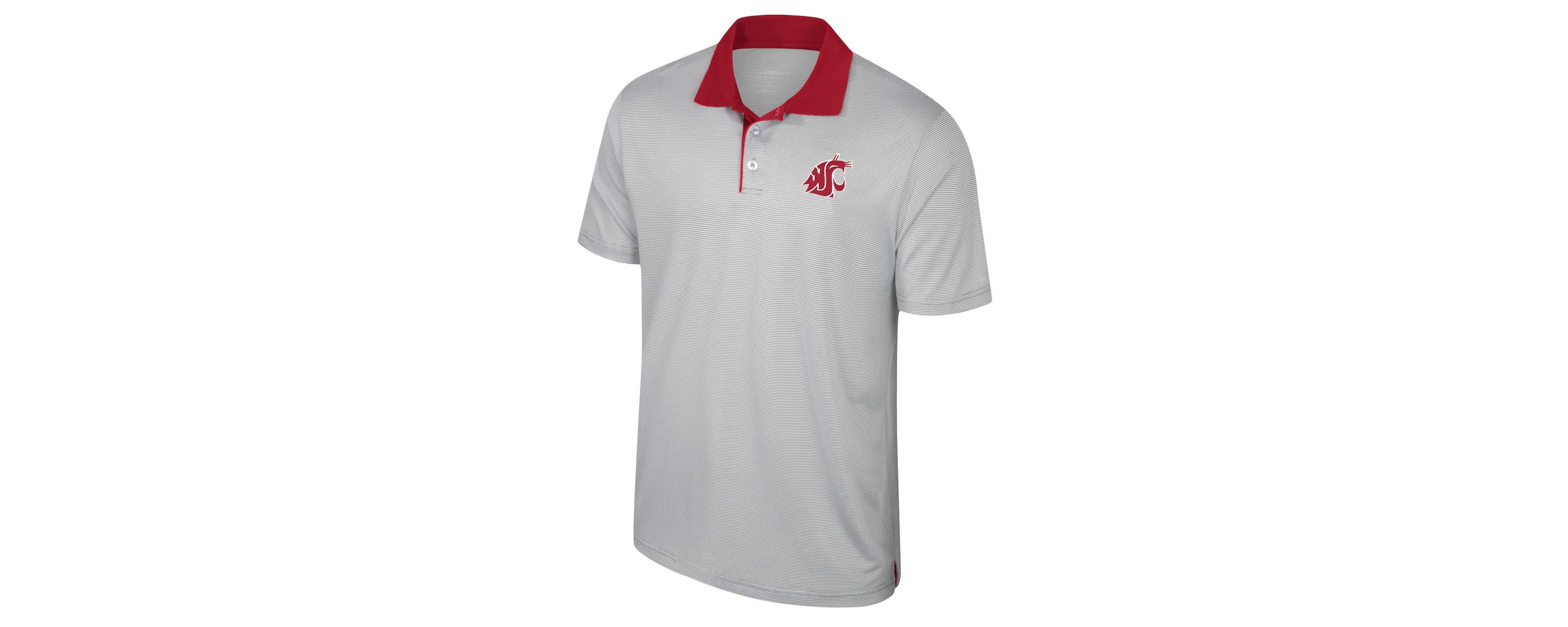 NCAA Washington State Cougars Tuck Striped Polo