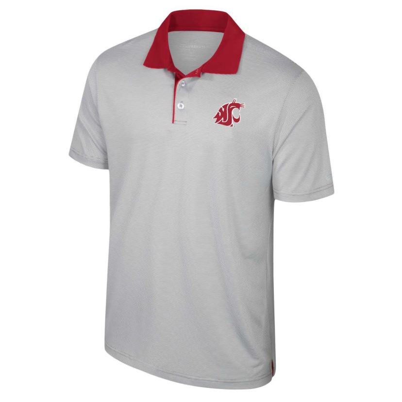 NCAA Washington State Cougars Tuck Striped Polo