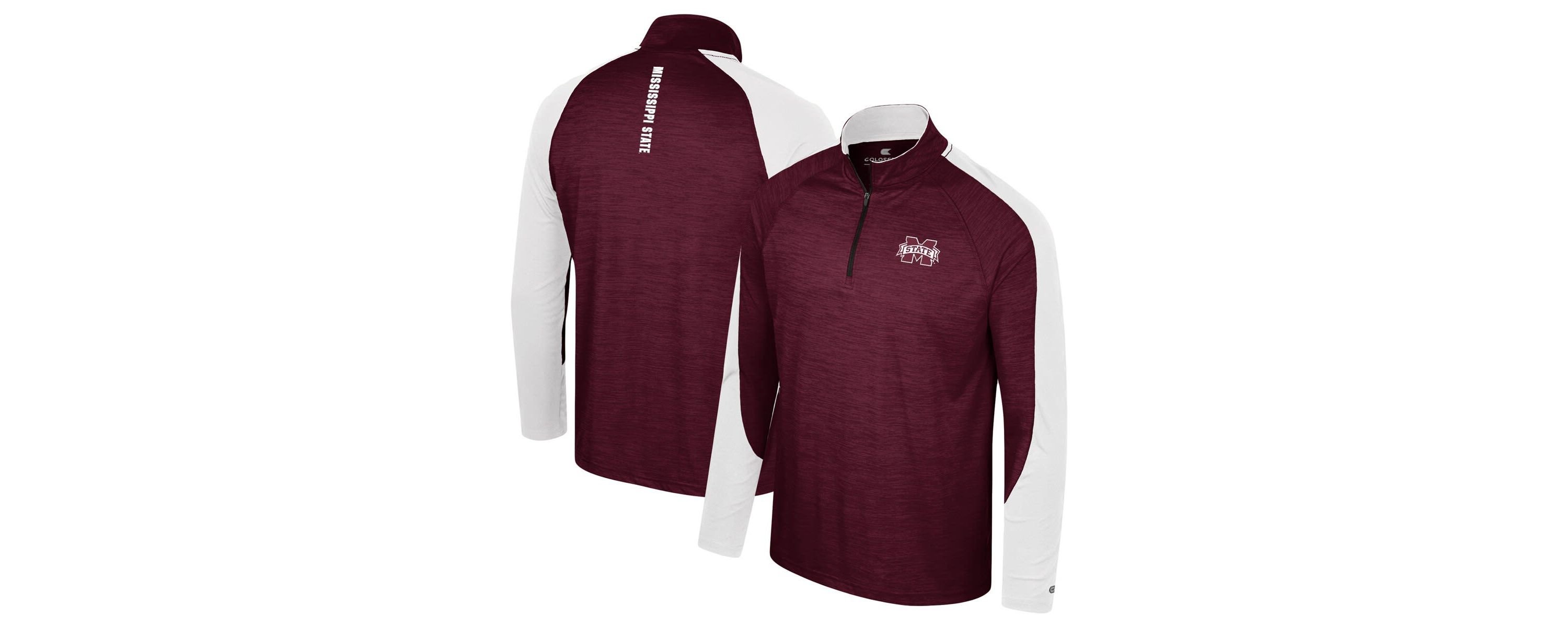 NCAA Mississippi State Bulldogs Langmore Raglan Quarter-Zip Top