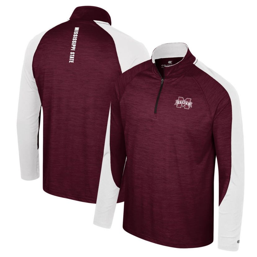 NCAA Mississippi State Bulldogs Langmore Raglan Quarter-Zip Top
