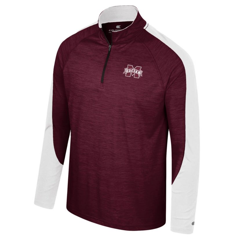 NCAA Mississippi State Bulldogs Langmore Raglan Quarter-Zip Top