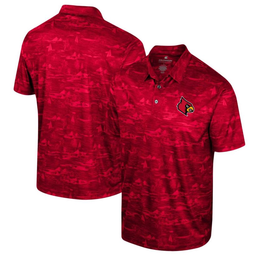NCAA Louisville Cardinals Daly Print Polo