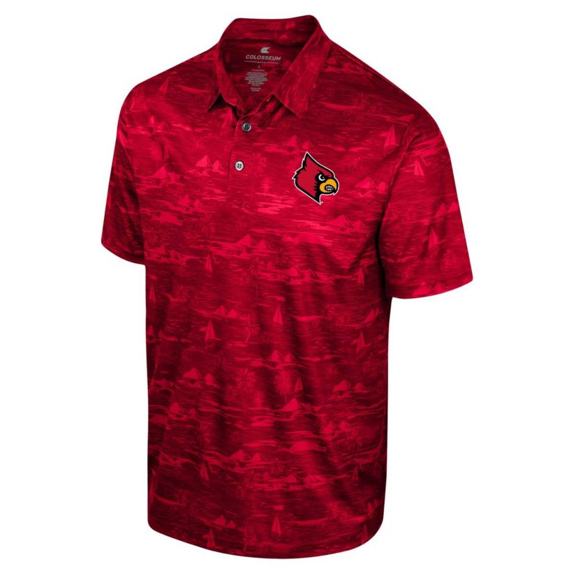 NCAA Louisville Cardinals Daly Print Polo