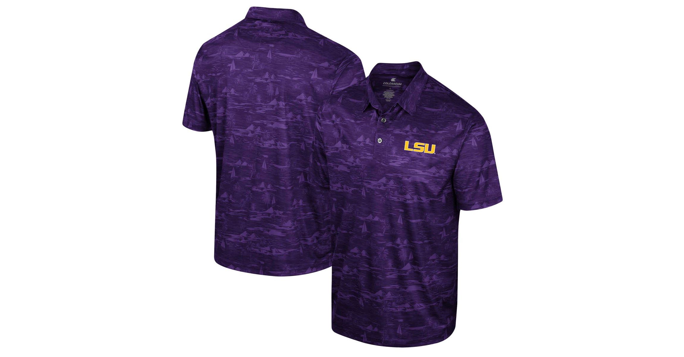 NCAA LSU Tigers Daly Print Polo