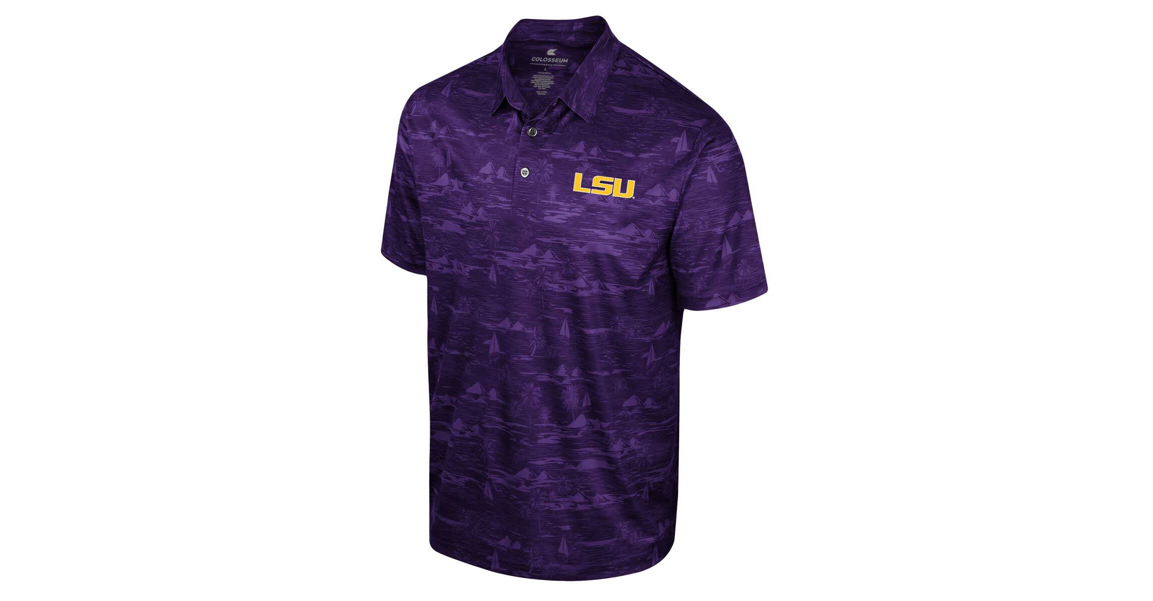NCAA LSU Tigers Daly Print Polo
