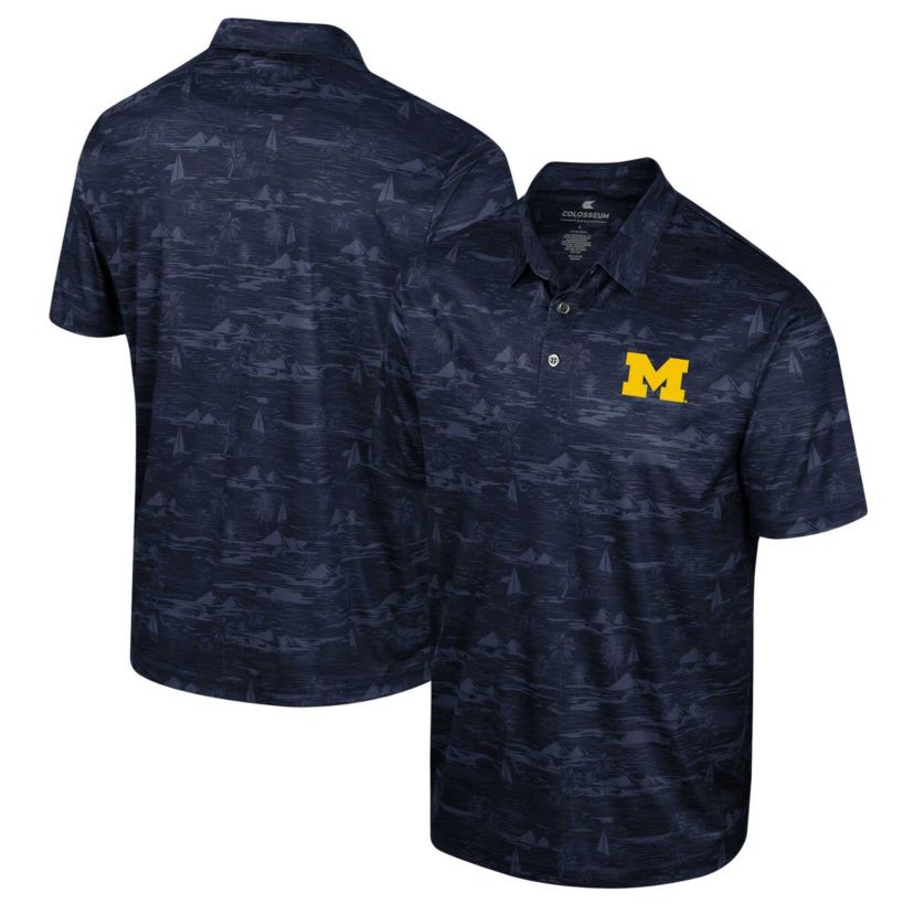 NCAA Michigan Wolverines Daly Print Polo