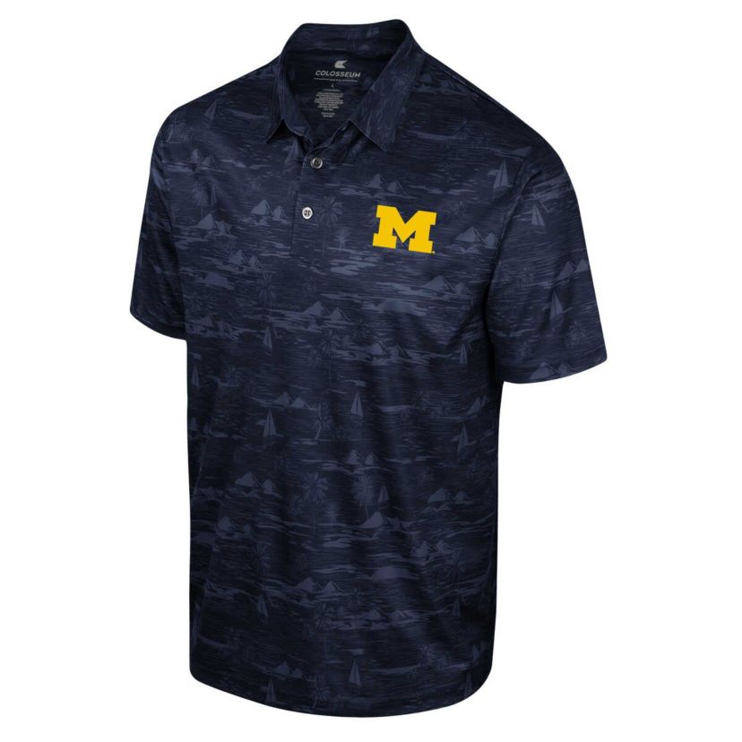 NCAA Michigan Wolverines Daly Print Polo