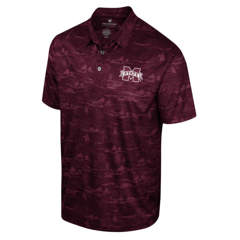NCAA Mississippi State Bulldogs Daly Print Polo
