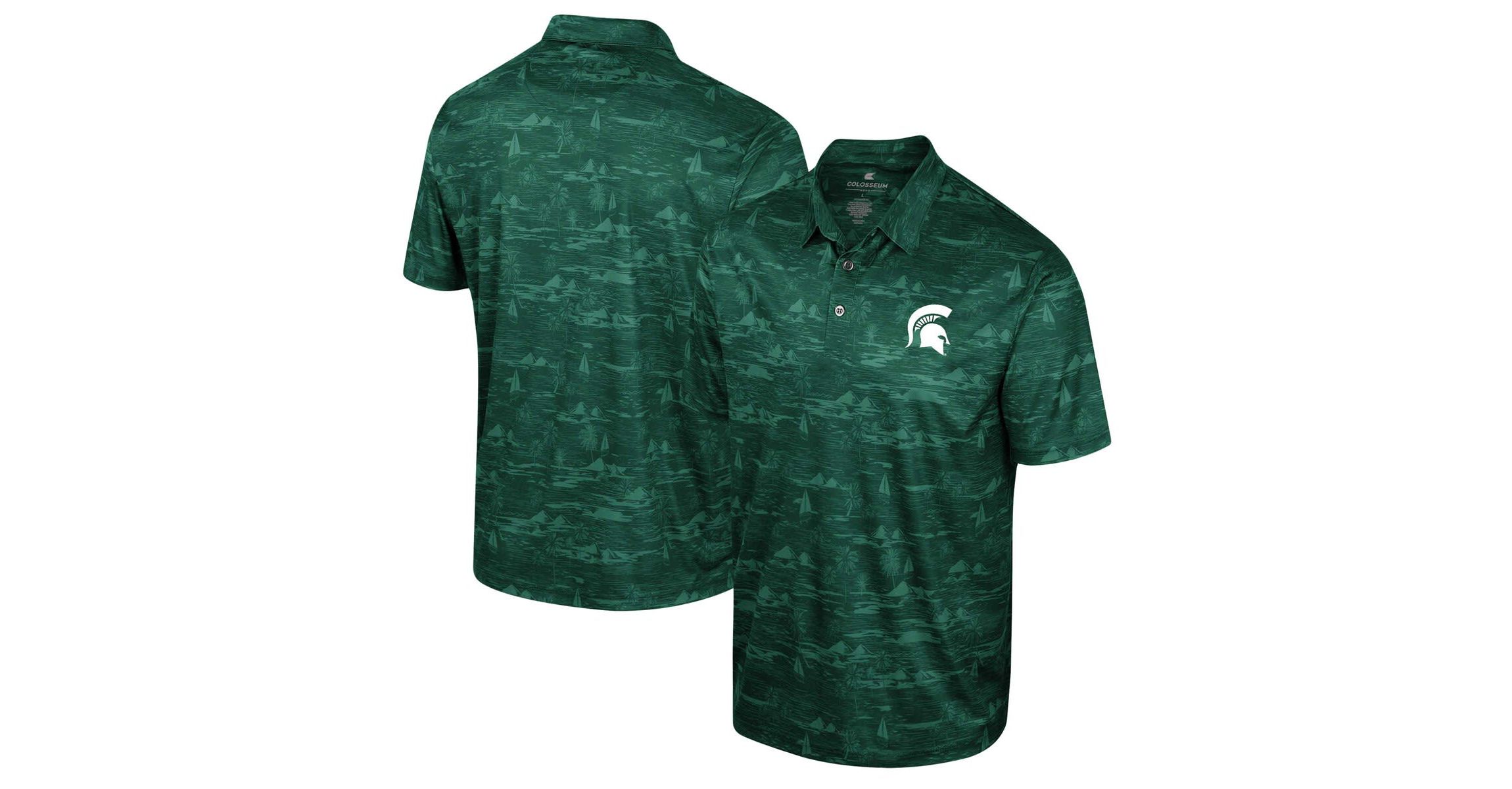 NCAA Michigan State Spartans Daly Print Polo