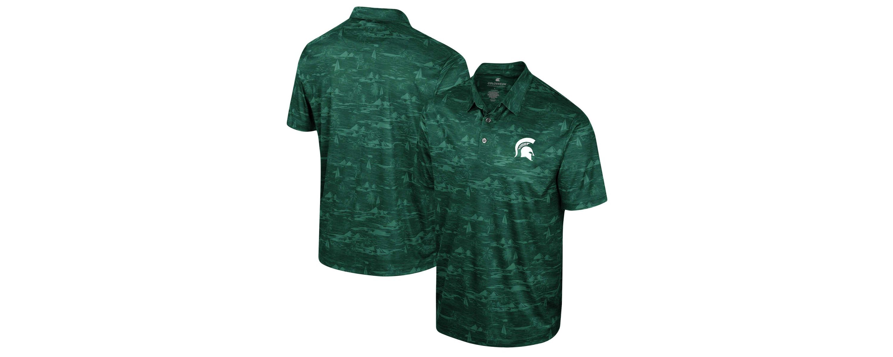 NCAA Michigan State Spartans Daly Print Polo