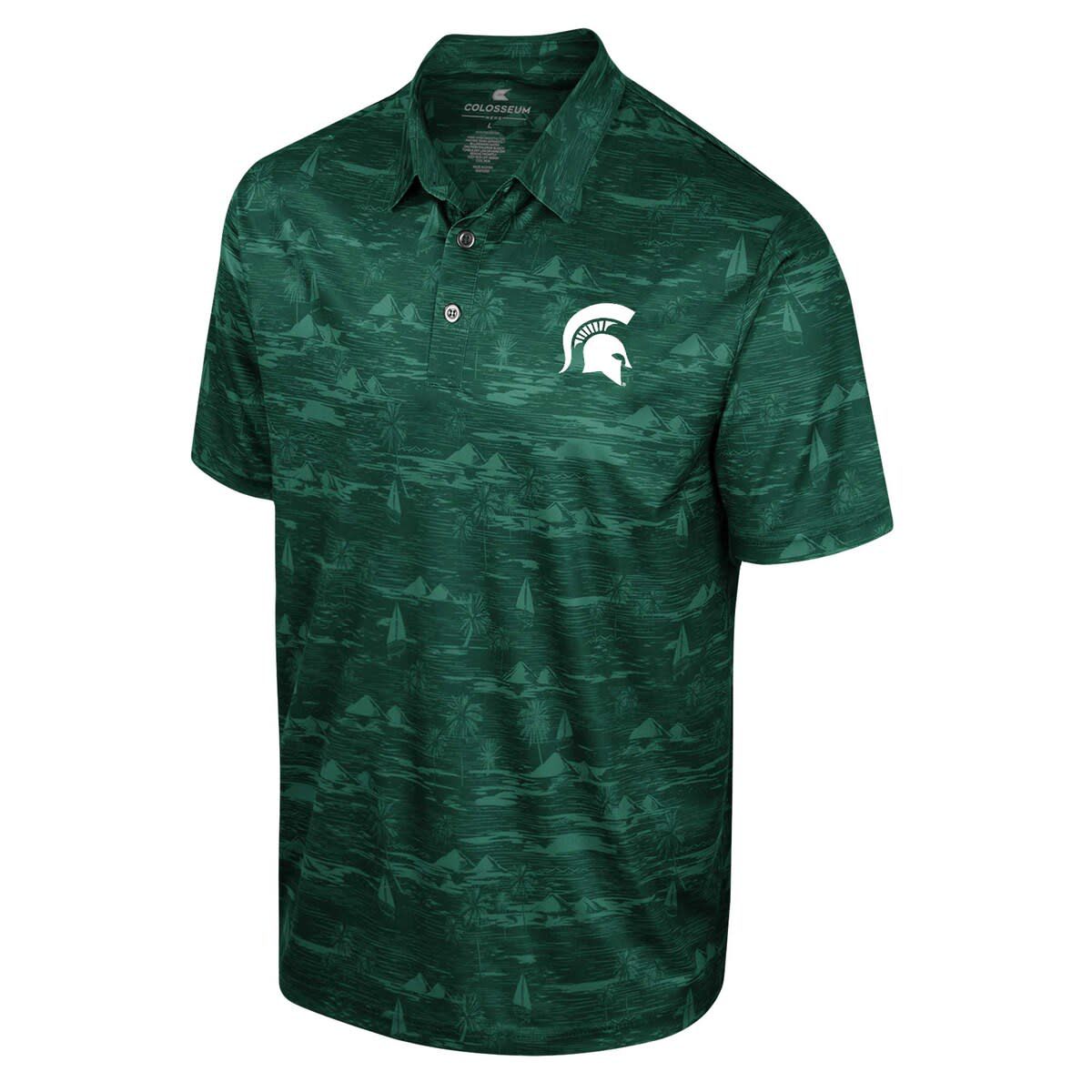 NCAA Michigan State Spartans Daly Print Polo