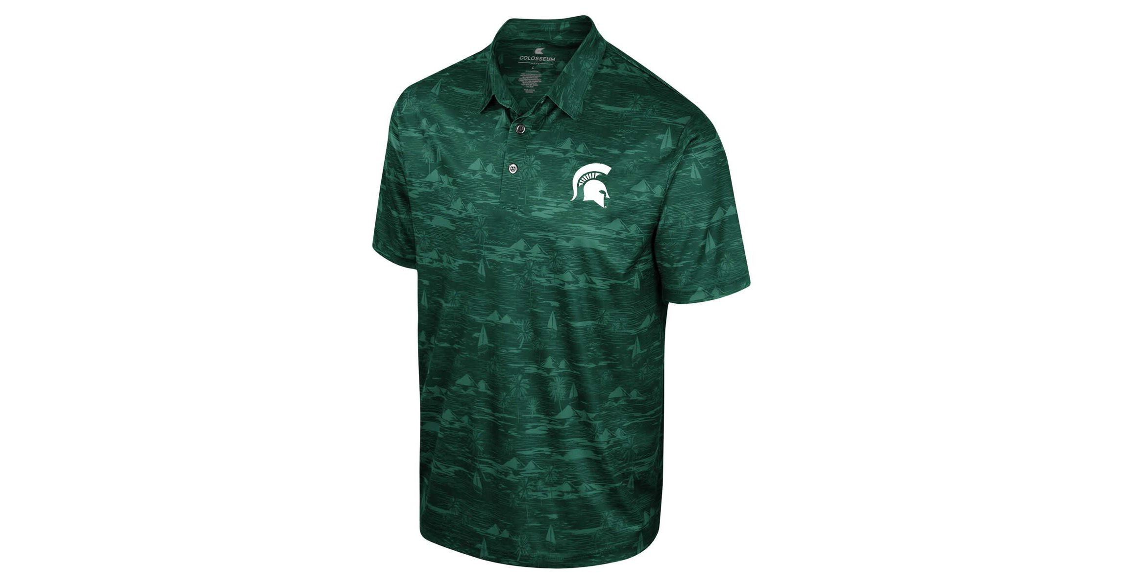 NCAA Michigan State Spartans Daly Print Polo