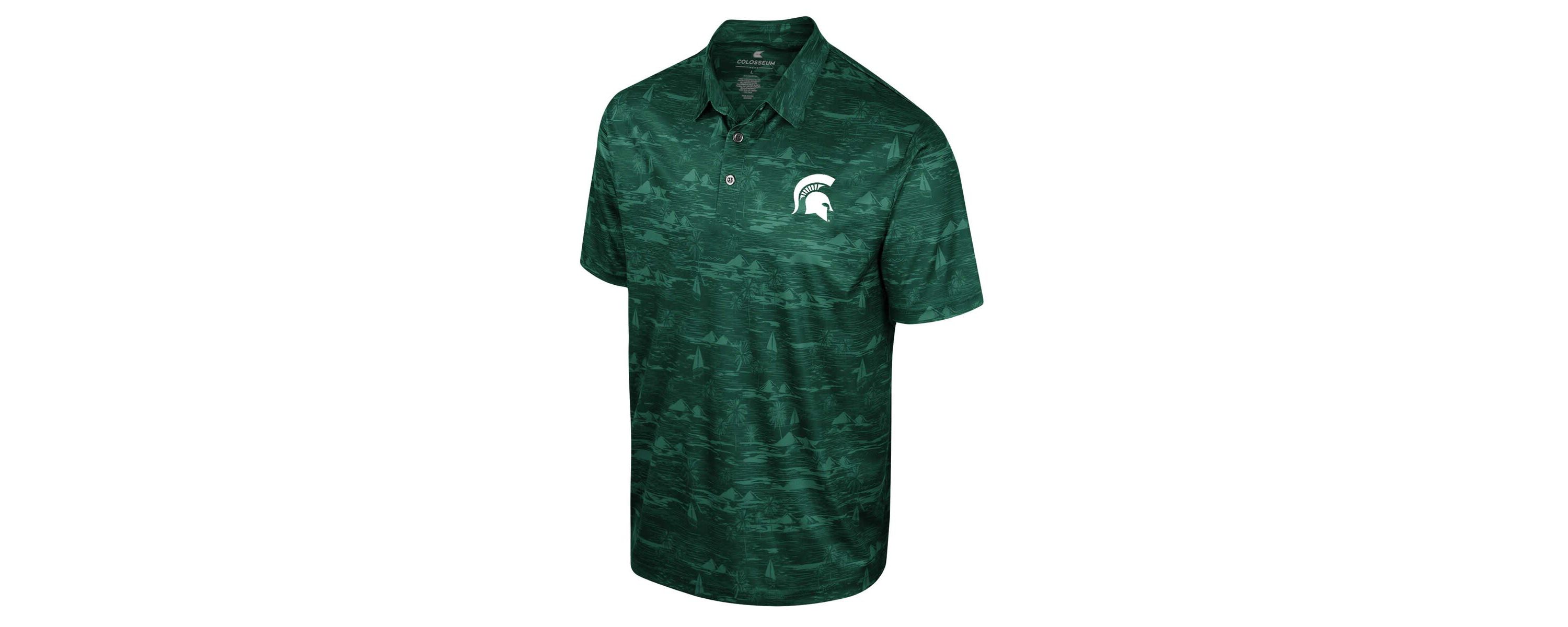 NCAA Michigan State Spartans Daly Print Polo