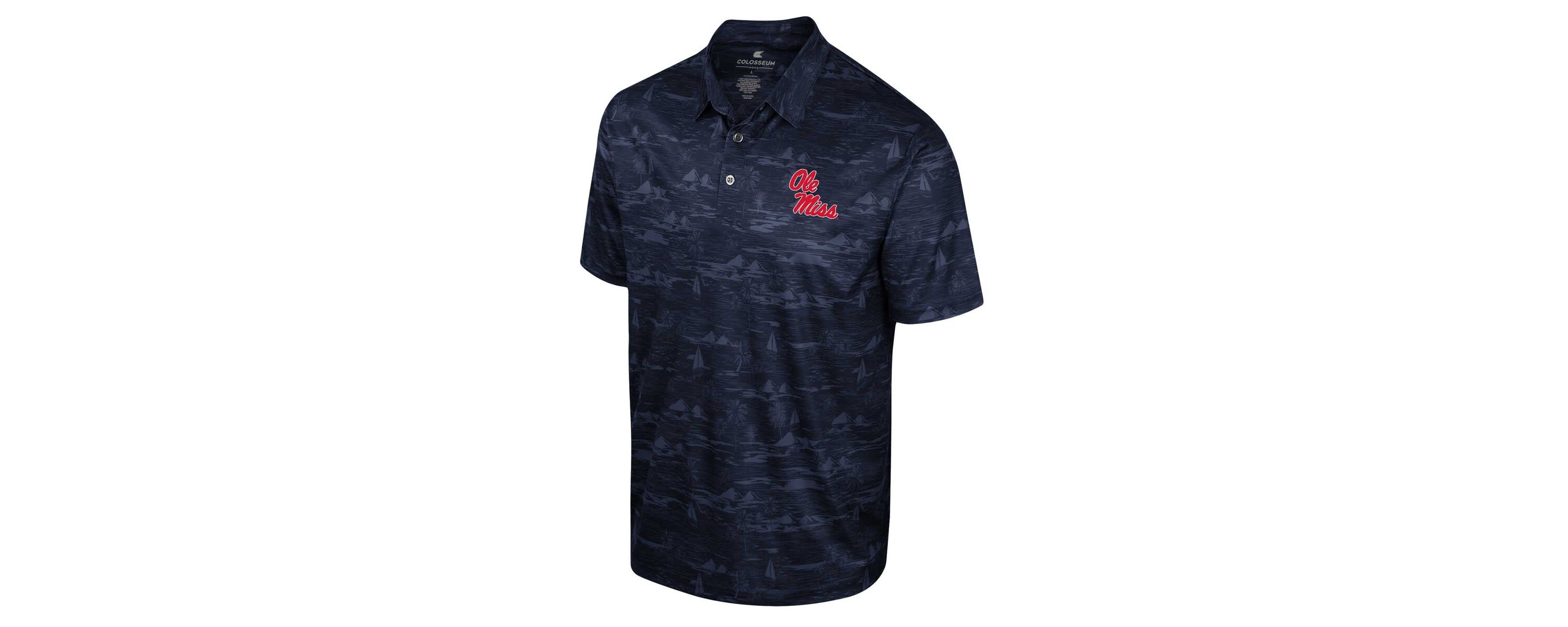 NCAA Ole Miss Rebels Daly Print Polo