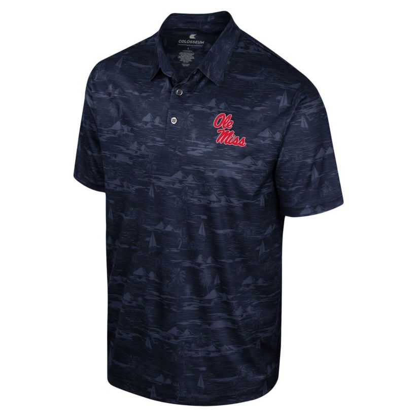 NCAA Ole Miss Rebels Daly Print Polo