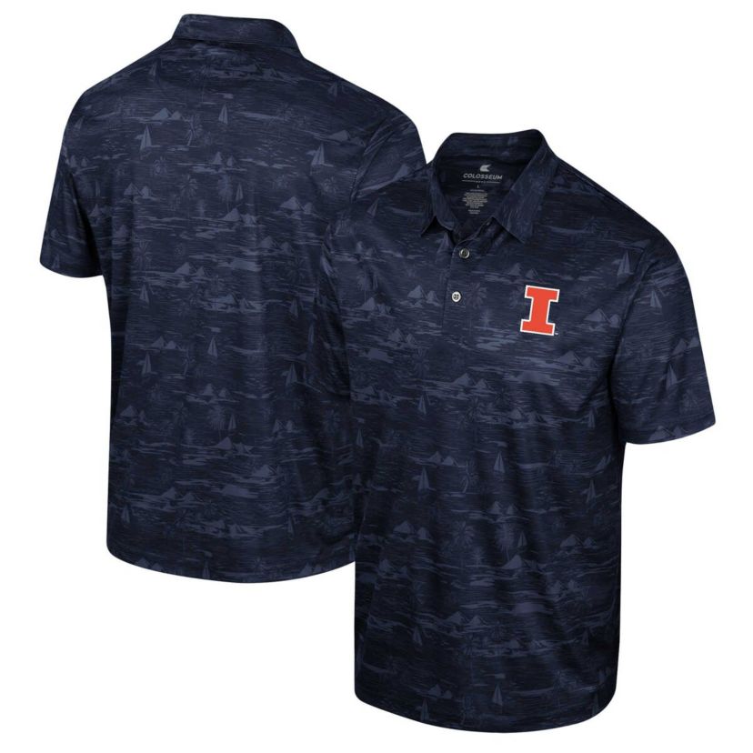 NCAA Illinois Fighting Illini Daly Print Polo