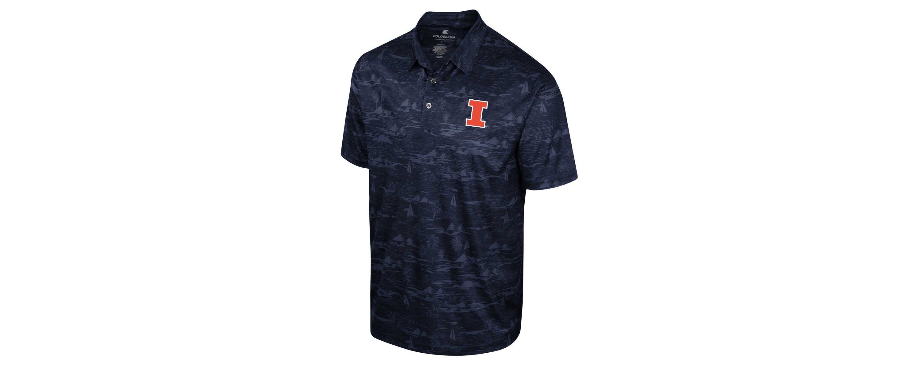 NCAA Illinois Fighting Illini Daly Print Polo