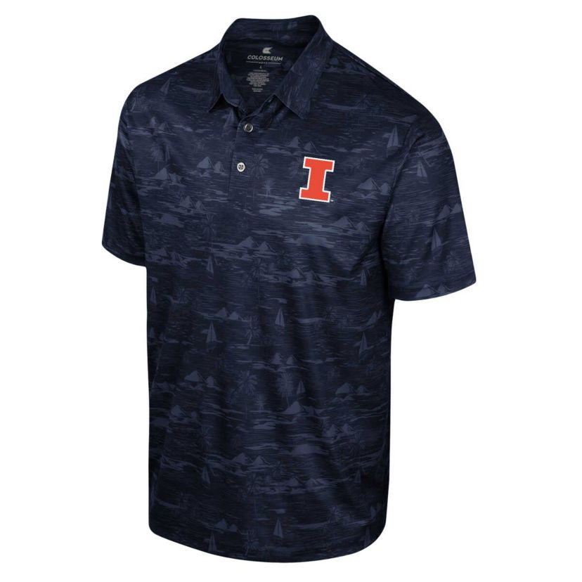 NCAA Illinois Fighting Illini Daly Print Polo