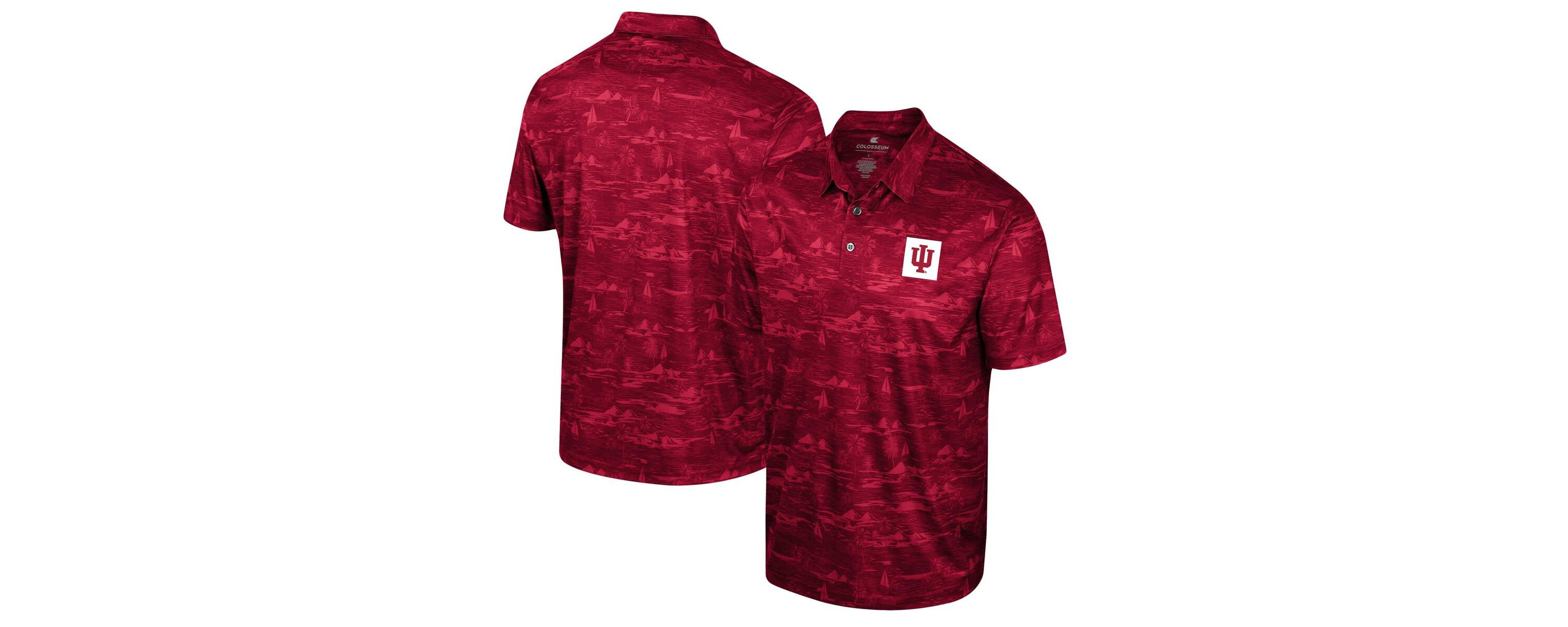 NCAA Indiana Hoosiers Daly Print Polo