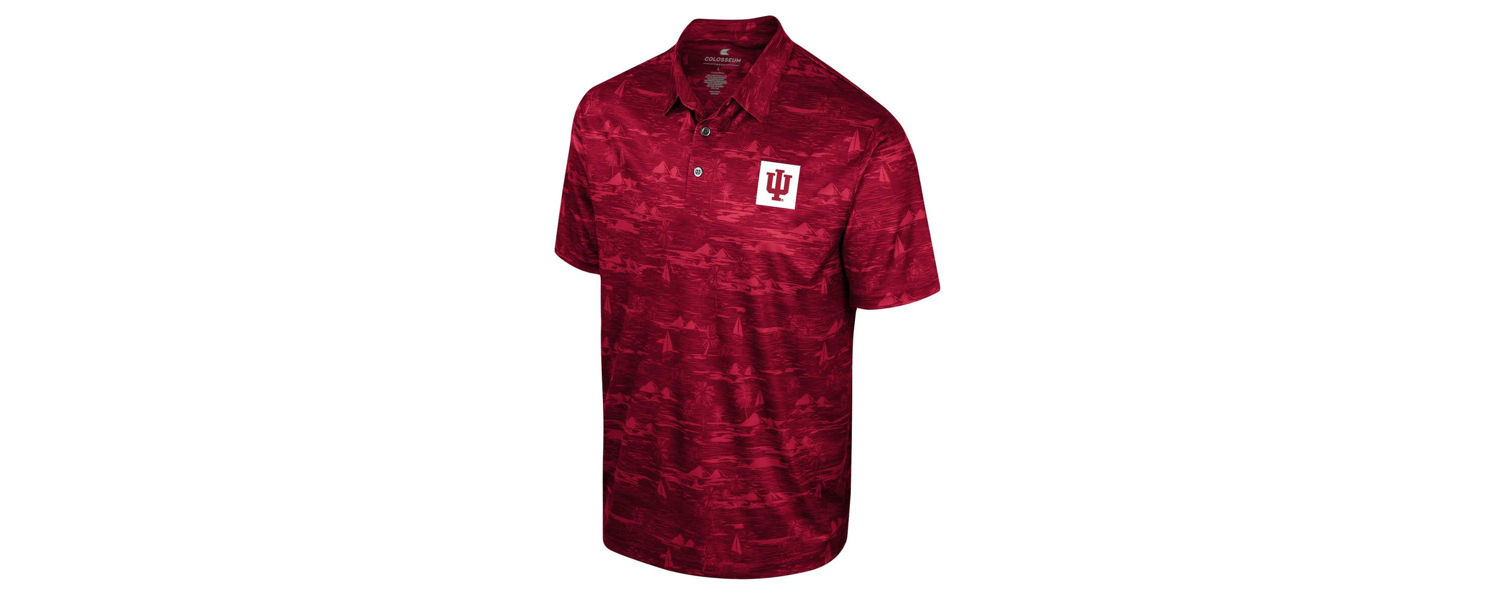 NCAA Indiana Hoosiers Daly Print Polo