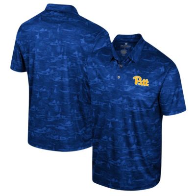 Colosseum Men's Pittsburgh Panthers NCAA Pitt Panthers Daly Print Polo, Medium