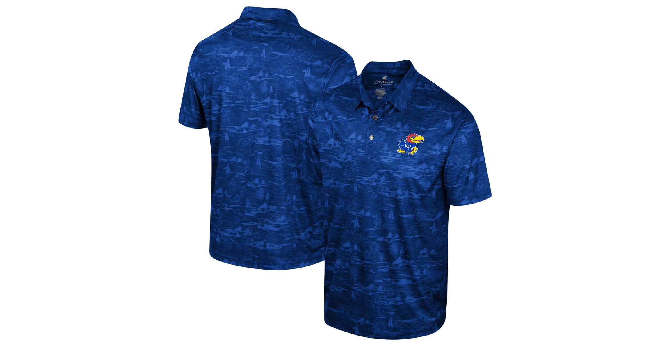 NCAA Kansas Jayhawks Daly Print Polo