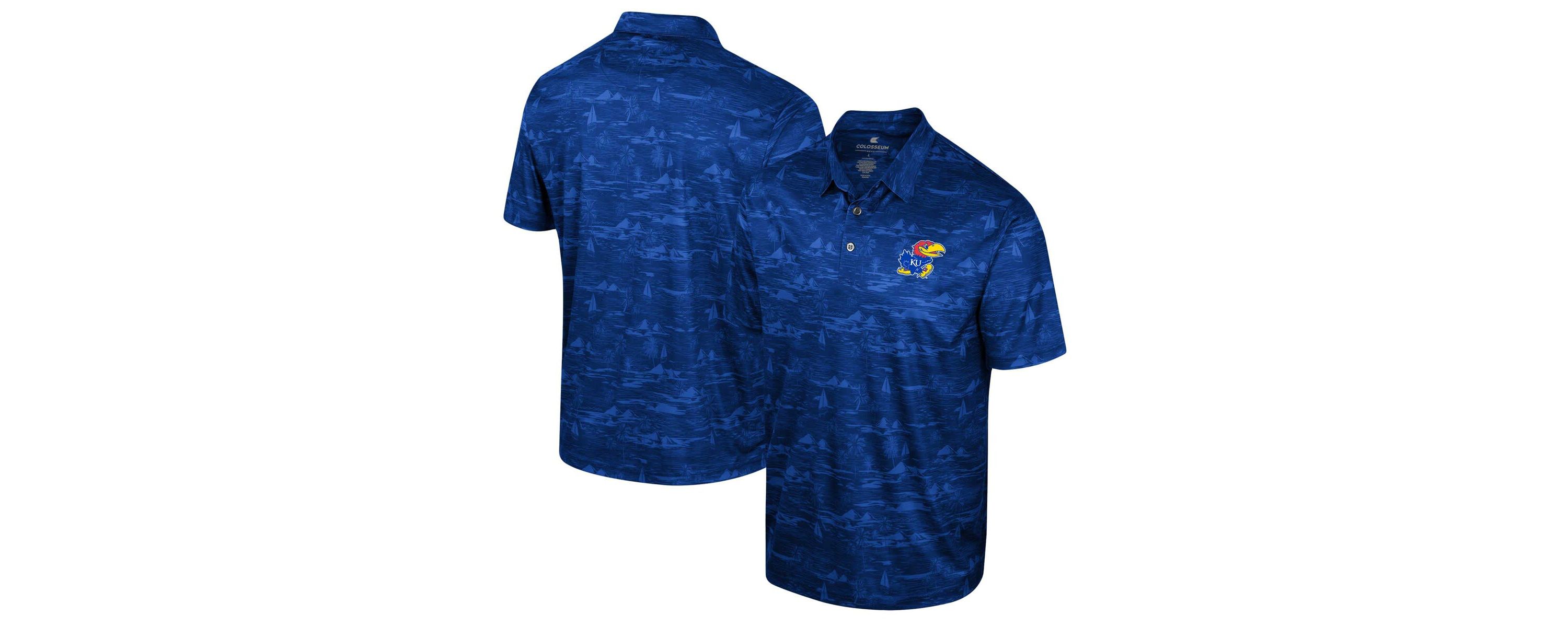NCAA Kansas Jayhawks Daly Print Polo
