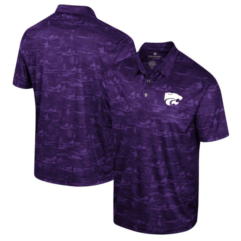 NCAA Kansas State Wildcats Daly Print Polo