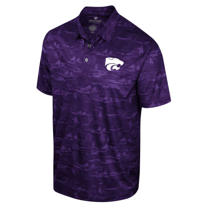 NCAA Kansas State Wildcats Daly Print Polo