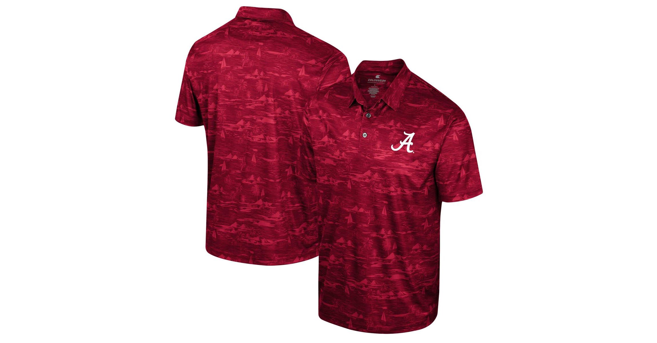 Alabama Crimson Tide NCAA Alabama Tide Daly Print Polo