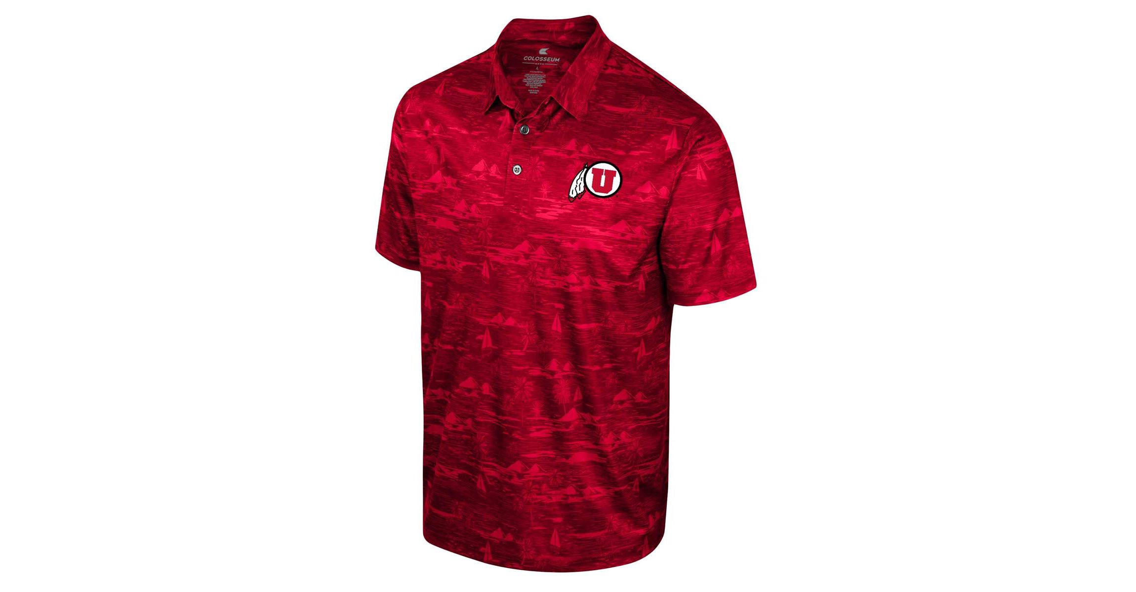 NCAA Utah Utes Daly Print Polo