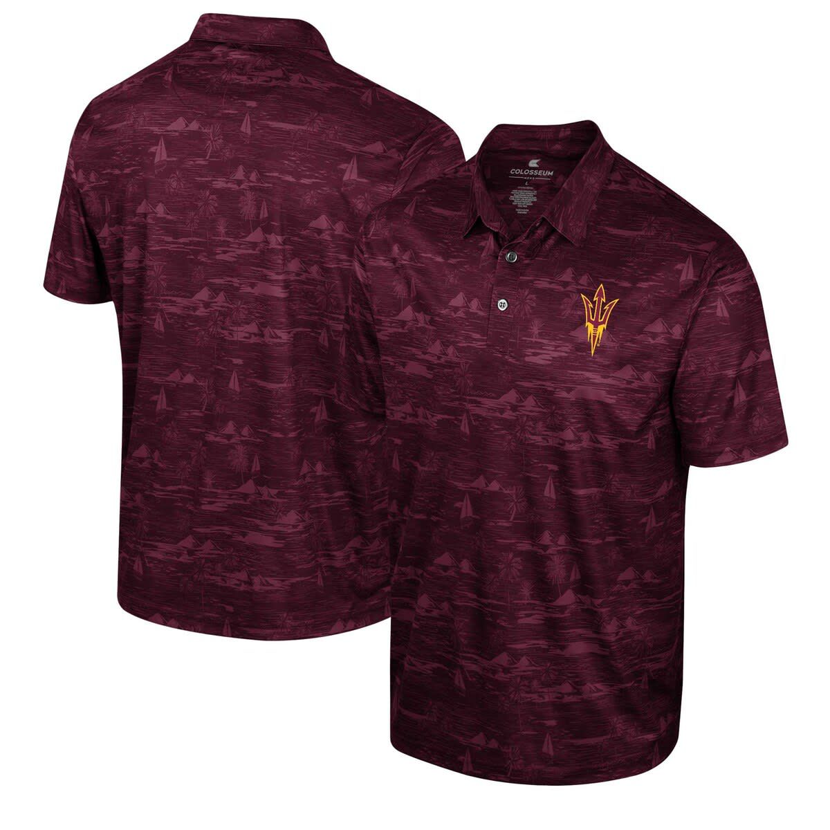 NCAA Arizona State Sun Devils Daly Print Polo