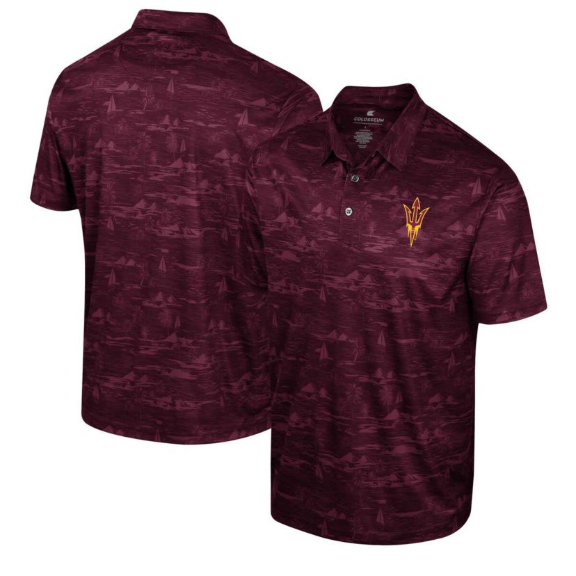 NCAA Arizona State Sun Devils Daly Print Polo