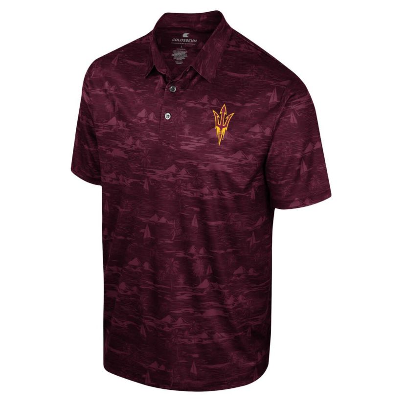 NCAA Arizona State Sun Devils Daly Print Polo