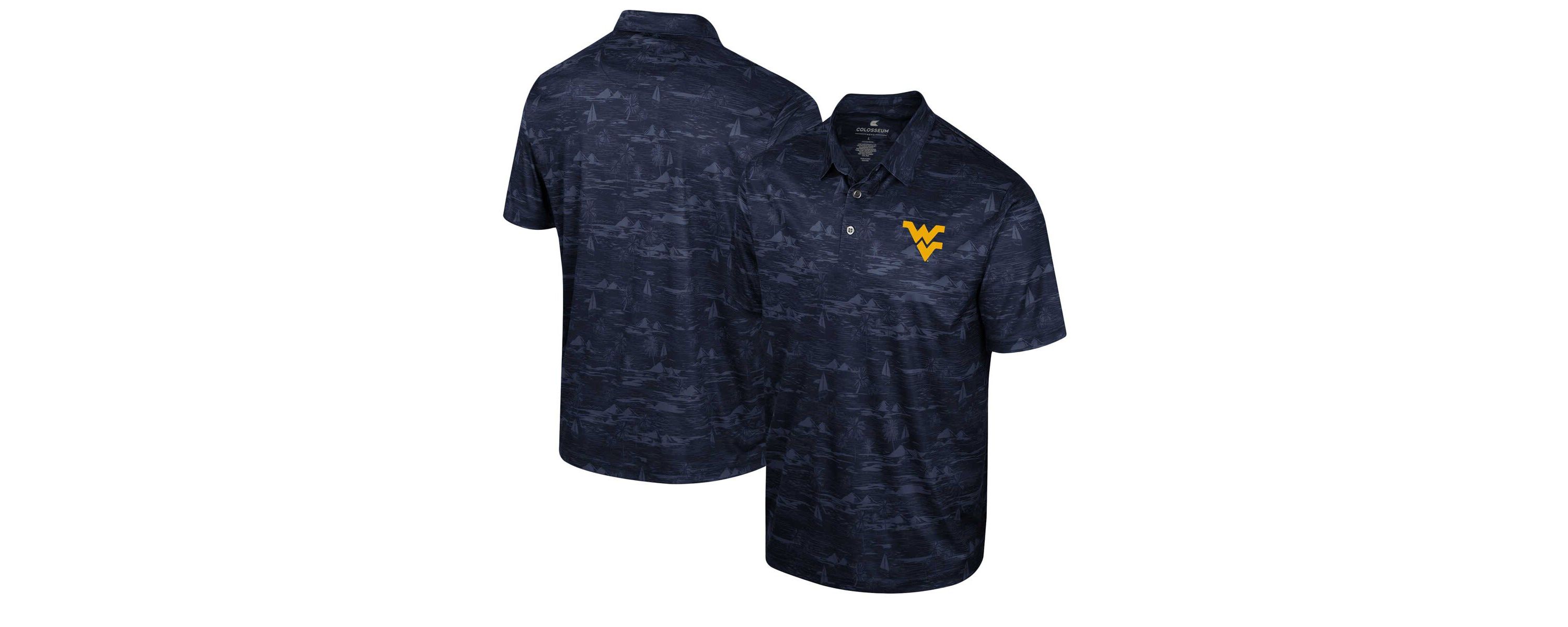 NCAA West Virginia Mountaineers Daly Print Polo