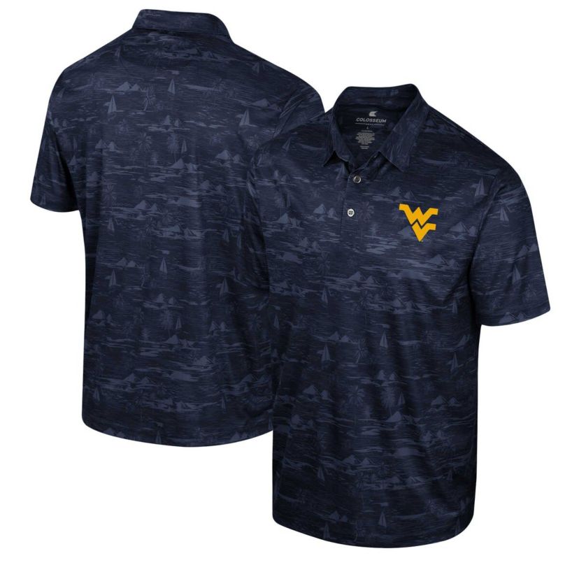 NCAA West Virginia Mountaineers Daly Print Polo