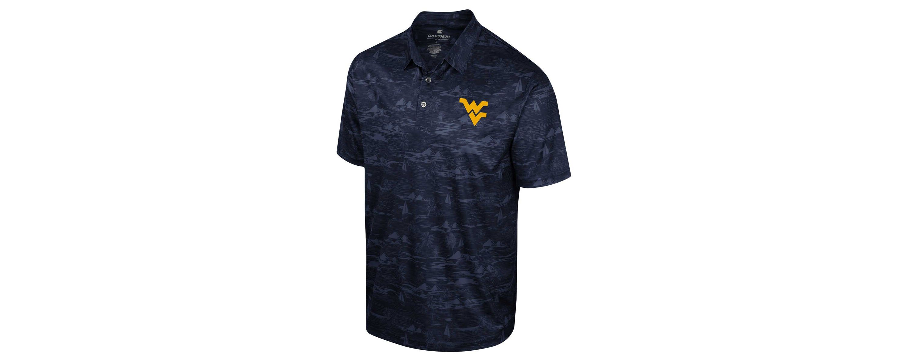 NCAA West Virginia Mountaineers Daly Print Polo