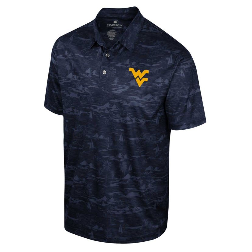 NCAA West Virginia Mountaineers Daly Print Polo