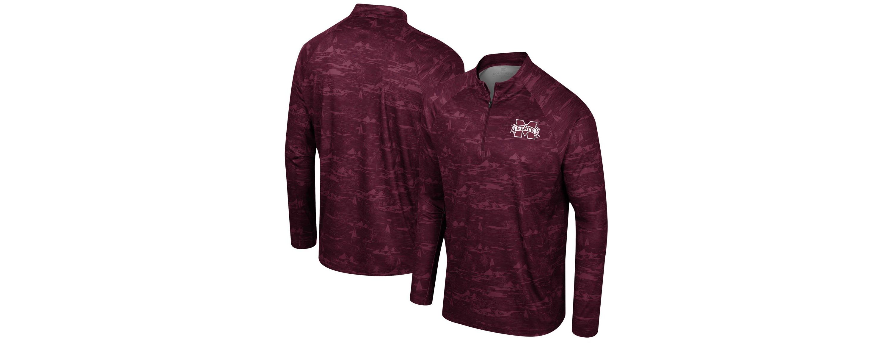 NCAA Mississippi State Bulldogs Carson Raglan Quarter-Zip Jacket